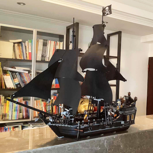 黑珍珠号模型加勒比，海盗船积木帆船，10岁男孩拼装玩具儿童生日礼物