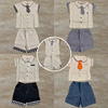 韩系小童装两件套装洋气，夏季男童女童儿童宝宝学院，风休闲短袖短裤