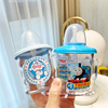 日本osk托马斯机器猫snoopy宝宝儿童吸管杯带手柄敞口直饮漱口杯