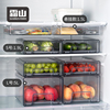 霜山冰箱收纳盒家用食物，透明分装储物盒厨房冷冻蔬菜水果保鲜盒