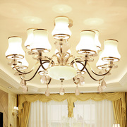 欧式水晶客厅灯简欧水晶吊灯，现代简约网红客厅卧室餐厅灯具
