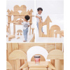 高档幼儿园原木色实木制实心积木大块大型超大建构区儿童拼装搭建