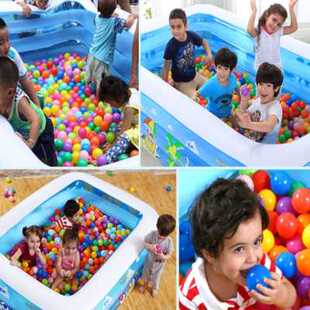 家庭儿童充气泡泡底游泳池超大型海洋球池加厚家用大号成人戏水池