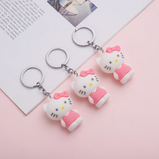 韩国创意kt猫钥匙扣挂件卡通，可爱网红kt猫公仔包包挂饰儿童