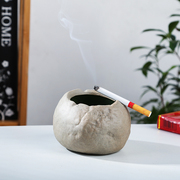 时尚仿石烟灰缸创意陶瓷办公室家用中式客厅茶几个性潮流复古简约