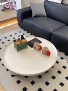 北欧现代简约小户型家用客厅2023桌子奶油风圆形茶几极简茶台