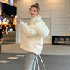 羽绒服女2023韩版时尚宽松加厚冬季小个子短款白鸭绒(白鸭绒)外套