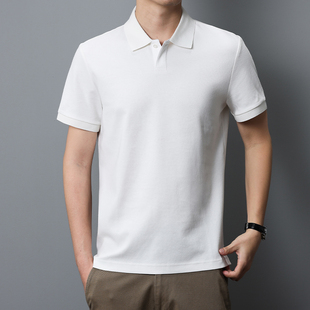 哈尼森夏季短袖t恤薄款纯色翻领商务休闲中年男士半袖T恤polo衫