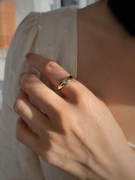 18k光面爱心形钻石戒指金镶嵌珠宝指环宠爱情侣表白求婚女友礼物