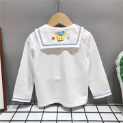 日系童装男女宝宝海军风卡通长袖T恤纯棉上衣卫衣可爱1-2-3-4-5岁
