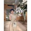 范智乔国风新中式改良旗袍夏短袖(夏短袖)收腰显瘦长裙，设计感气质连身裙