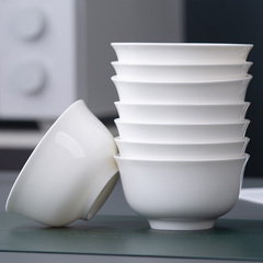 纯白单个简约5寸北欧陶瓷吃骨瓷碗