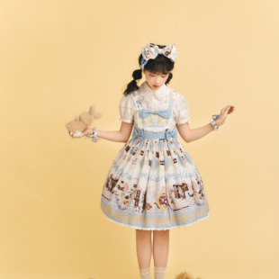 年后发出 爱丽丝兔  高腰JSK背带 原创Lolita  连衣裙 GD原创设计