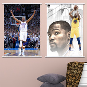 杜兰特高清挂画NBA球星定制现代海报客厅玄关沙发卧室壁画装饰画