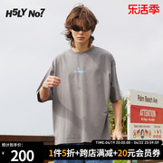 h5lyno7海洋鲨鱼印花圆领，女装情侣装上衣，男短袖t恤女holynumber7