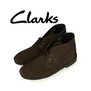 日本直邮Clarks 沙漠靴男式绒面革沙漠靴深棕色 26155485