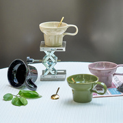 dcasa陶瓷早餐杯家用牛奶杯高颜值马克杯马卡龙(马卡龙，)喝水杯子家庭套装