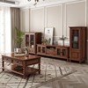 美式电视柜茶几组合小户型客厅，现代简约家具乡r村实木复古简美套