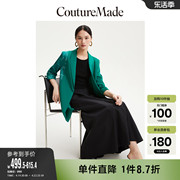 couturemade奥莱西装外套女春秋，宽松翻领七分袖，通勤气质上衣