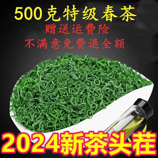 2024新茶叶(新茶叶)特级日照绿茶春茶板栗，香豆香炒青耐泡500克浓香散装