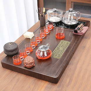 全自动茶盘家用烧水壶，整套底部上水玻璃茶具，套装客厅喝茶一体茶台
