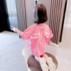 女童短袖T恤夏装2023网红洋气儿童纯棉体恤中大童粉红豹上衣