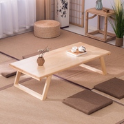 日式窗台地台桌飘窗桌子榻榻米茶几实木炕桌矮桌电脑桌阳台小餐桌