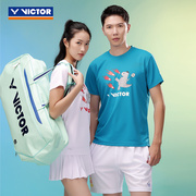 威克多VICTOR胜利羽毛球服男女运动短袖T恤T-40032速干休闲上衣