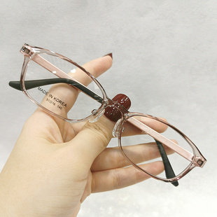 韩国小脸眼镜框女超轻tr90小框眼镜架防滑低鼻梁带鼻托配近视学生