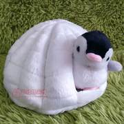 企鹅雪屋毛绒玩具海洋馆雪窝海豚海豹北极熊公仔抱枕生日礼物