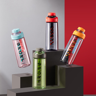 运动水瓶大容量水杯女简约便携太空杯塑料杯子男生夏季健身房水壶