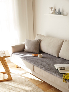 韩国沙发垫布艺四季现代简约通用纯棉欧式客厅，防滑沙发坐垫子实木