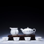 景德镇手绘青花茶具套装整套茶具复古家用茶杯送礼茶具