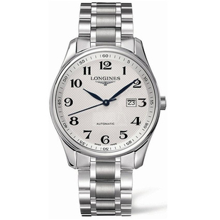 瑞士浪琴longines手表，名匠系列42mm钢带，机械男表l2.893.4.78.6