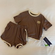 婴儿童连体衣服男宝宝夏装夏季薄款短袖背带裤子洋气套装外出服