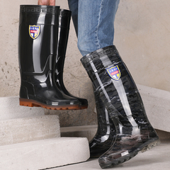 时尚男款防滑雨鞋特高加厚加棉加绒可拆耐磨防水保暖橡胶高筒雨靴