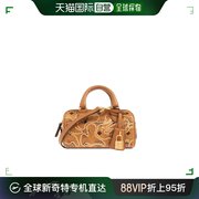 香港直邮潮奢 MCM 女士 X BAPE 徽标印花拉链斜挎包