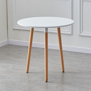 鼎魅北欧餐桌椅组合现代简约小户型家用饭桌实木，白色伊姆斯洽