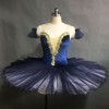 成人芭蕾tutu裙比赛考级，专业表演服深蓝色，蓬蓬裙儿童芭蕾舞演出服