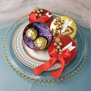 费列罗巧克力盒装2粒费列罗定制(罗定制)盒，婚庆喜糖成品含糖创意糖盒礼盒