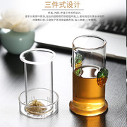 泡红茶专用茶具过滤耐热玻璃泡，茶壶红茶杯家用双耳泡茶器冲茶简易