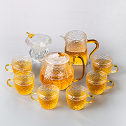 日式透明玻璃茶具套装家用小套简约干泡茶壶器过滤高温耐热茶杯子