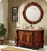 欧式红橡木仿古雕花浴室柜，落地实木卫浴柜，卫生间洁具洗手洗脸盆柜