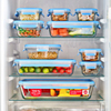 德国emsa密封玻璃保鲜盒食品级可微波加热冰箱专用冷藏收纳盒套装