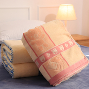 纯棉老式毛巾被单人双人全棉，午睡线毯空调，夏凉被盖毯加厚床单夏季
