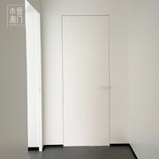 白色无边框极简无框门隐形门卧室木门室内套装门窄边铝木门通顶门