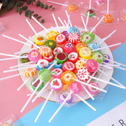 创意棒棒糖水果味60支桶装网红高颜值手工切片糖女生零食生日糖果