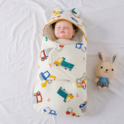 婴儿抱被纯棉秋冬新生儿包被睡袋，两用加厚保暖襁褓，被防惊跳蝴蝶被