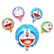 10寸迷你圆形叮当猫铝膜气球，儿童玩具气球宝宝生日派对装饰布置