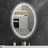 防雾浴室镜触摸屏卫生间椭圆形浴室，镜子智能镜壁挂发光美颜化妆镜